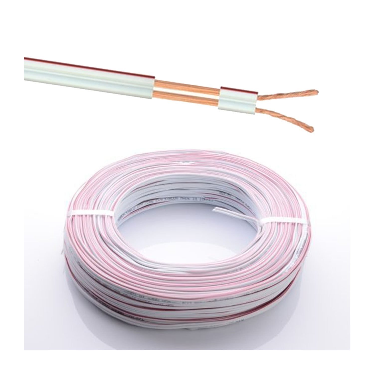 2 X 0,75 CCA KORDON KABLO ( 100 MT ) BEYAZ